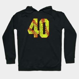 Fastpitch Softball Number 40 #40 Softball Shirt Jersey Uniform Favorite Player Biggest Fan Hoodie